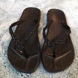 Black summer sandals